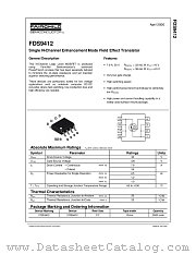 FDS9412 datasheet pdf Fairchild Semiconductor