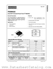 FDS9953A datasheet pdf Fairchild Semiconductor
