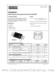 FDW2502P datasheet pdf Fairchild Semiconductor