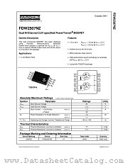 FDW2507NZ datasheet pdf Fairchild Semiconductor