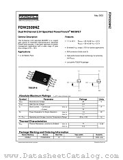 FDW2509NZ datasheet pdf Fairchild Semiconductor