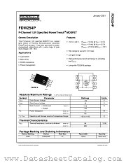 FDW254P datasheet pdf Fairchild Semiconductor