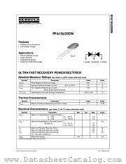 FFA15U20DN datasheet pdf Fairchild Semiconductor