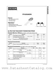FFA20U60DN datasheet pdf Fairchild Semiconductor