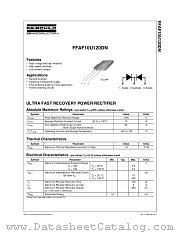 FFAF10U120DN datasheet pdf Fairchild Semiconductor
