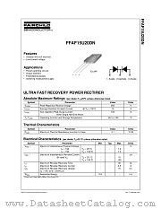 FFAF15U20DN datasheet pdf Fairchild Semiconductor