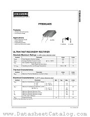 FFB06U40S datasheet pdf Fairchild Semiconductor