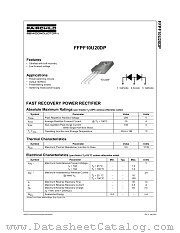 FFPF10U20DP datasheet pdf Fairchild Semiconductor