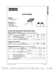 FFPF10U30DN datasheet pdf Fairchild Semiconductor