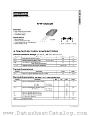 FFPF10U60DN datasheet pdf Fairchild Semiconductor