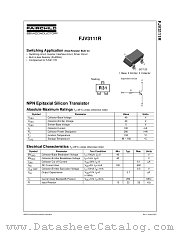 FJV3111R datasheet pdf Fairchild Semiconductor