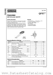 FQA24N60 datasheet pdf Fairchild Semiconductor