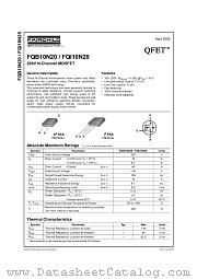 FQB10N20 datasheet pdf Fairchild Semiconductor
