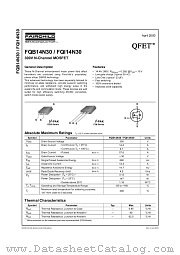 FQB14N30 datasheet pdf Fairchild Semiconductor