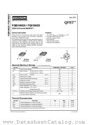 FQB16N25 datasheet pdf Fairchild Semiconductor