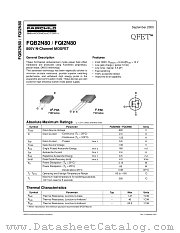 FQB2N80 datasheet pdf Fairchild Semiconductor