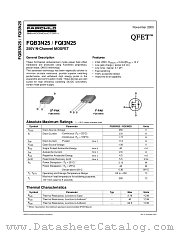FQB3N25 datasheet pdf Fairchild Semiconductor