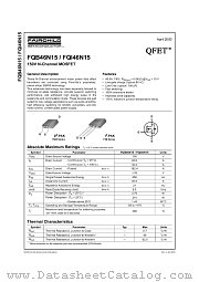 FQB46N15 datasheet pdf Fairchild Semiconductor