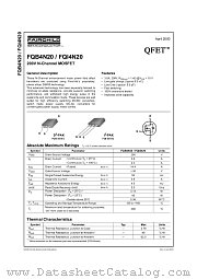 FQB4N20 datasheet pdf Fairchild Semiconductor