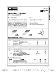FQB85N06 datasheet pdf Fairchild Semiconductor