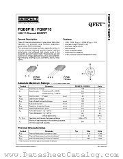 FQB8P10 datasheet pdf Fairchild Semiconductor
