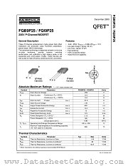 FQB9P25 datasheet pdf Fairchild Semiconductor