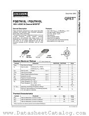 FQD7N10L datasheet pdf Fairchild Semiconductor