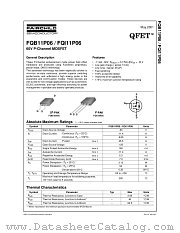 FQI11P06 datasheet pdf Fairchild Semiconductor