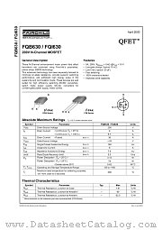 FQI630 datasheet pdf Fairchild Semiconductor
