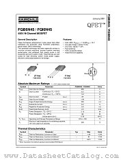FQI6N45 datasheet pdf Fairchild Semiconductor