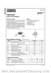 FQP12N20 datasheet pdf Fairchild Semiconductor