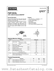 FQP13N10L datasheet pdf Fairchild Semiconductor