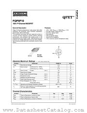 FQP5P10 datasheet pdf Fairchild Semiconductor