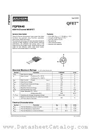 FQP6N40 datasheet pdf Fairchild Semiconductor