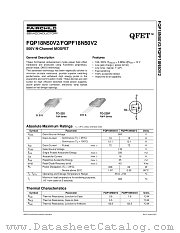 FQPF18N50V2 datasheet pdf Fairchild Semiconductor