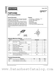 FQPF24N08 datasheet pdf Fairchild Semiconductor
