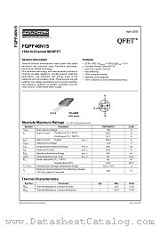 FQPF46N15 datasheet pdf Fairchild Semiconductor