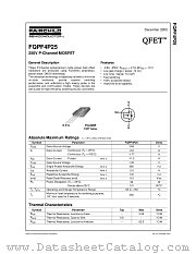 FQPF4P25 datasheet pdf Fairchild Semiconductor