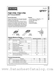 FQU11P06 datasheet pdf Fairchild Semiconductor