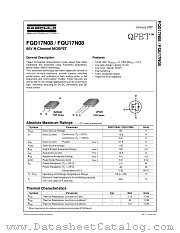 FQU17N08 datasheet pdf Fairchild Semiconductor