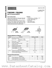 FQU2N80 datasheet pdf Fairchild Semiconductor
