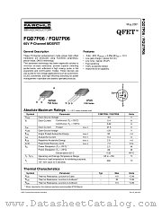 FQU7P06 datasheet pdf Fairchild Semiconductor