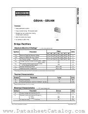 GBU4A datasheet pdf Fairchild Semiconductor
