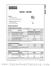 GBU8G datasheet pdf Fairchild Semiconductor