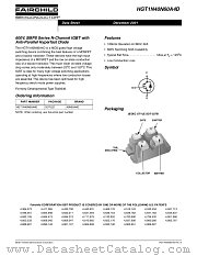 HGT1N40N60A4D datasheet pdf Fairchild Semiconductor