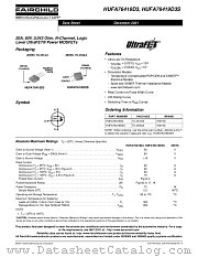 HUFA76419D3 datasheet pdf Fairchild Semiconductor