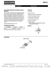 IRF510 datasheet pdf Fairchild Semiconductor