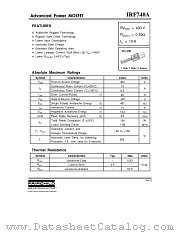 IRF740A datasheet pdf Fairchild Semiconductor