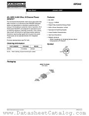 IRF840 datasheet pdf Fairchild Semiconductor