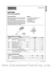 IRFP340B datasheet pdf Fairchild Semiconductor